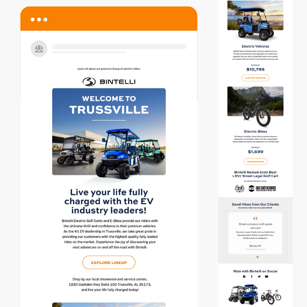 Bintelli Electric Golf Carts -BlackDog Advertising