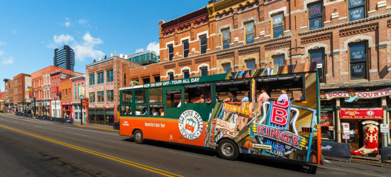 Hop on Hop Off Trolley - tour advertising