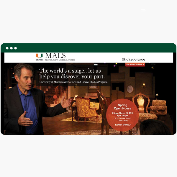 University Miami MALS Website 01